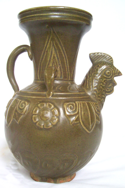 Ewer with Bird's Head Spout - Chinese Celadon Stoneware Ceramics