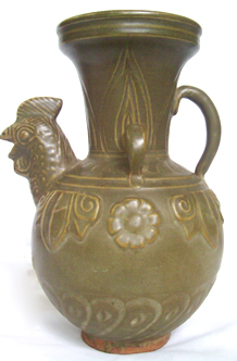 Ewer with Bird's Head Spout - Chinese Celadon Stoneware Ceramics