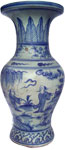 Baluster Vase With Sages - Blue and White Porcelain
