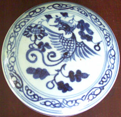 Covered Container with Phoenix - Chinese Blue and White Porcelain
