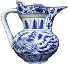 Covered Ewer with Phoenix - Blue and White Porcelain
