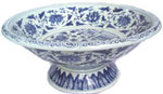 Platter with Peacock and Lotus - Blue and White Porcelain