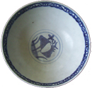 Large Bowl with Double Ducks - Blue and White Porcelain