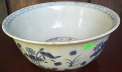 Large Bowl with Water Scene - Chinese Blue and White Porcelain
