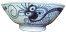 Swatow Bowl with Floral Design - Blue and White Porcelain