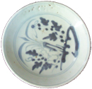 Swatow Dish with Floral Design - Blue and White Porcelain