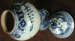 Covered Meiping with Garden Scene - Chinese Blue and White Porcelain