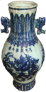 Temple Vase with Dragon - Blue and White Porcelain