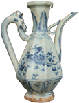 Swatow Ewer with Phoenixes - Blue and White Porcelain