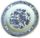 Plate with Floral Design - Blue and White Porcelain