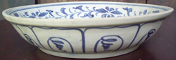 Tradeware Plate with Floral Design - Chinese Blue and White Porcelain