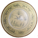 Tradeware Plate with Bird - Blue and White Porcelain