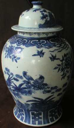 Covered Meiping with Birds - Chinese Blue and White Porcelain