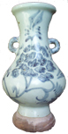 Swatow Vase with Flowers - Blue and White Porcelain