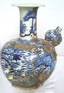 Double-Gourd Kendi-Style Ewer - Chinese Blue and White Porcelain