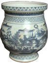 Vase with Rural Scene - Blue and White Porcelain