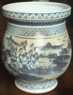 Vase with Rural Scene - Chinese Blue and White Porcelain
