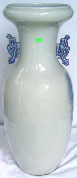 Large Temple Vase with Mountain Scene - Chinese Blue and White Porcelain