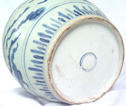 Wide Mouth Vase with Phoenix - Chinese Blue and White Porcelain