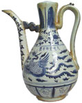 Ewer with Flying Phoenix - Blue and White Porcelain