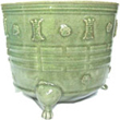 Large Tripod Incense Burner - Chinese Celadon Ceramics