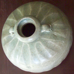 Two-Handled Celadon Vase - Chinese Celadon Stoneware Ceramics