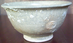 Teacup with Encrustations - Chinese Celadon Stoneware Ceramics