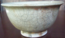 Teacup with Encrustations - Chinese Celadon Stoneware Ceramics