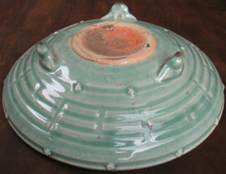 Studded Tripod Censer Plate- Chinese Celadon Stoneware Ceramics