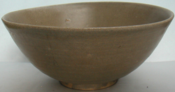 Celadon Bowl with Floral Medallion -  Celadon Stoneware Ceramics