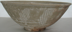 Celadon Bowl with Combed Pattern -  Celadon Stoneware Ceramics