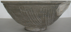 Brown Celadon Bowl with Seashell -  Celadon Stoneware Ceramics
