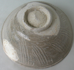 Brown Celadon Bowl with Seashell -  Celadon Stoneware Ceramics