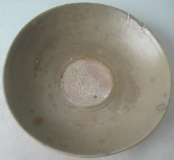 Celadon Dish with Floral Design -  Celadon Stoneware Ceramics