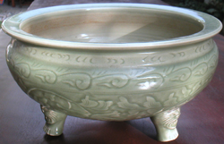 Celadon Tripod Censer -  Celadon Stoneware Ceramics