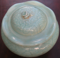 Covered Guan -  Celadon Stoneware Ceramics