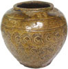 Jar with Circular Pressed Design - Chinese Earthenware Ceramics