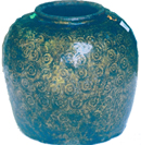 Jar with Circular Pressed Design - Chinese Earthenware Ceramics