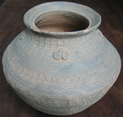 Jar with Imprressed Design  - Chinese Earthenware Ceramics