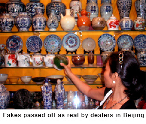Most "ancient" ceramics sold by dealers in China are fakes.  