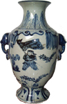 Temple Vase - Qing Dynasty Chinese Porcelain