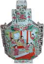Colorful Rectangular Flask - Qing Dynasty Chinese Porcelain