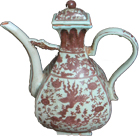 Ewer With Underglase Red - Qing Dynasty Chinese Porcelain