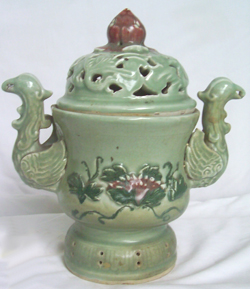 Incense Burner with Phoenix Handles - Tang Dynasty Chinese Ceramics