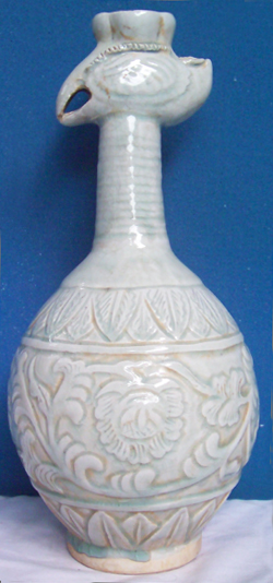 Qingbai Bottle with Phoenix Head - Chinese Porcelain and Stoneware