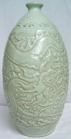 Meiping Vase with Incised Dragon - Chinese Porcelain and Stoneware