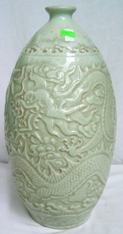  Vase with Incised Dragon - Chinese Porcelain and Stoneware