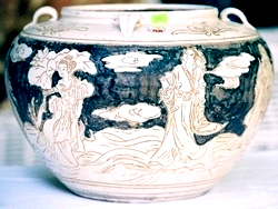 Cizhou Vase with Sages & Girls - Chinese Porcelain and Stoneware
