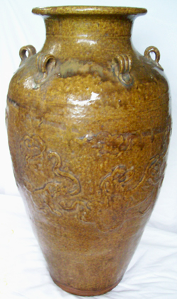 Large Martaban Jar with Animal Shapes - Chinese Earthenware Ceramics