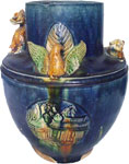 Blue Vase with Animal Figures - Tang Dynasty Chinese Ceramics